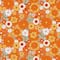 10 yd. Full Bolt: Fabric Editions Orange Retro Revival Cotton Fabric